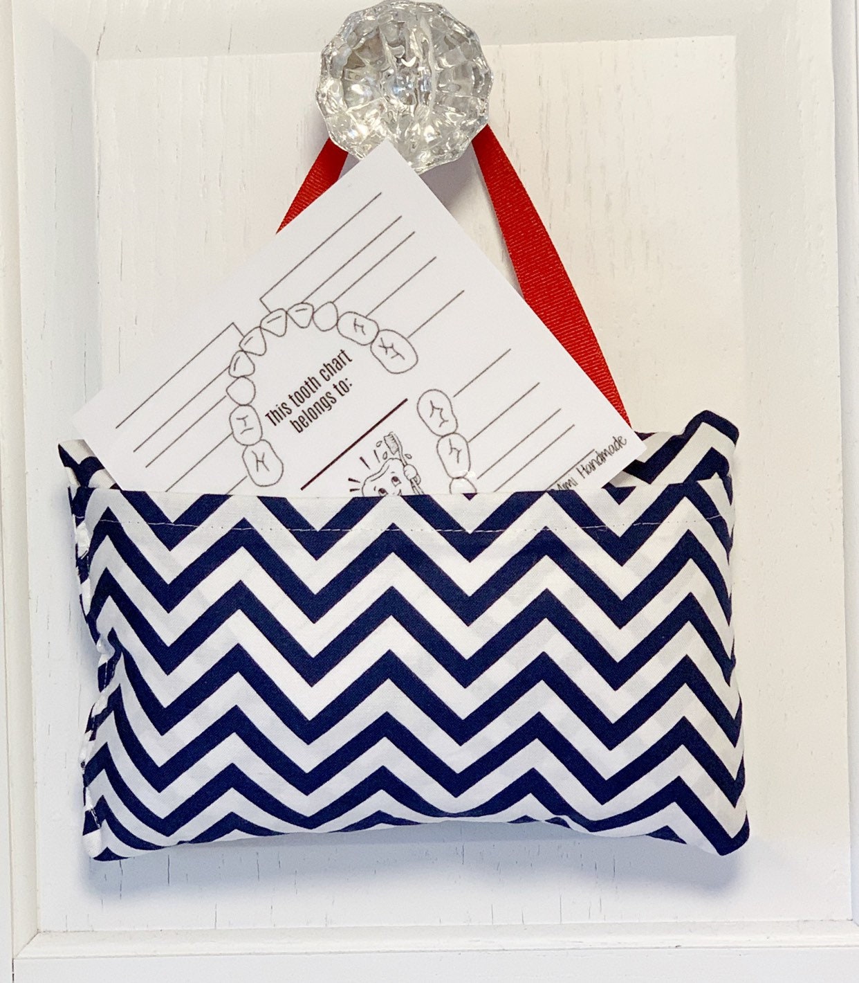 Boys personalized tooth fairy pillow dinosaur theme, tooth chart included! ,