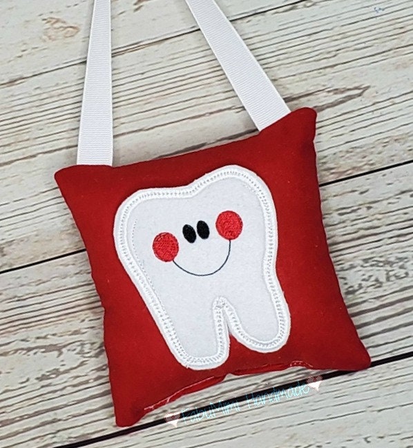 Tooth fairy pillow with optional tooth chart, choose your color or fabric! ,