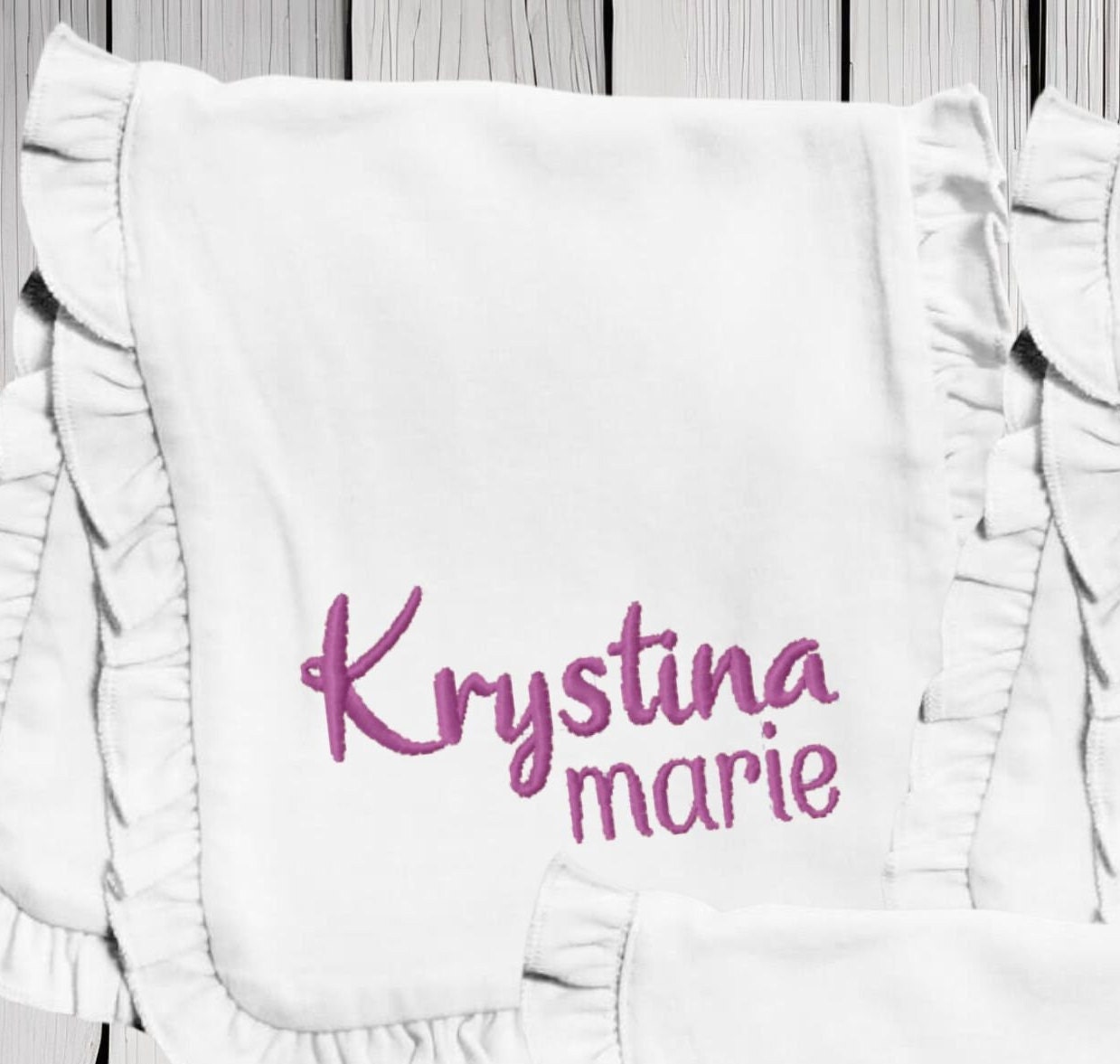 Set of three personalized embroidered burp cloths, monogrammed baby gift, burp cloths, baby gift, baby shower gift,