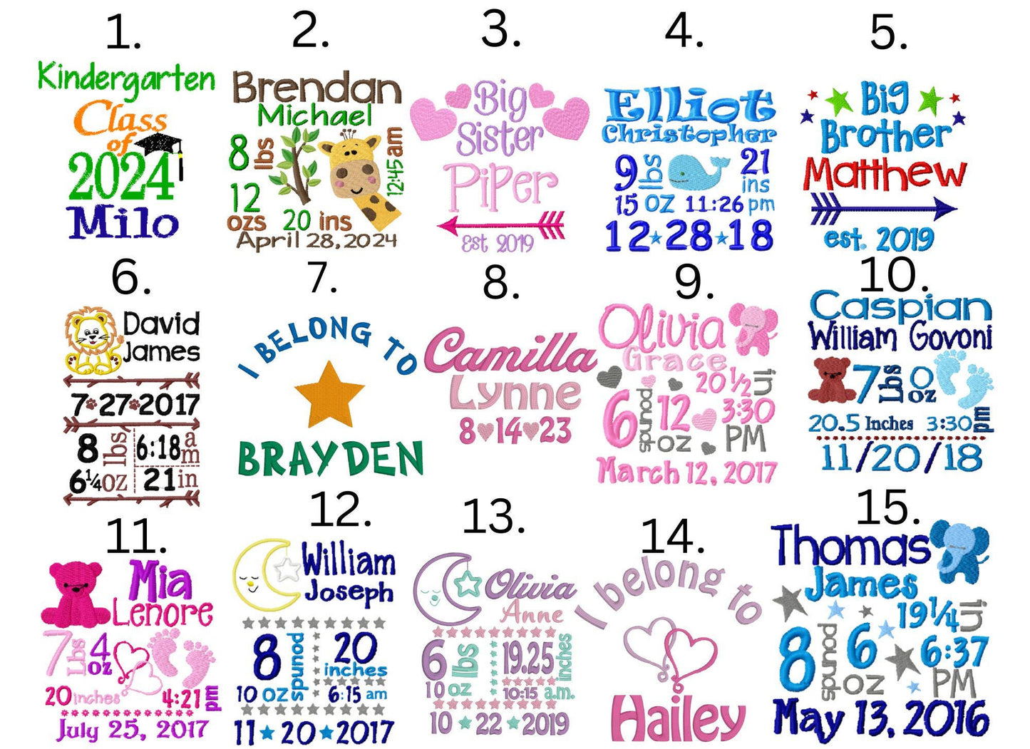 Personalized Embroidered Stuffed Animal - Personalized Baby Gift- Birth Announcement Stuffed Animal - Birth Stat Monkey - Newborn Gift