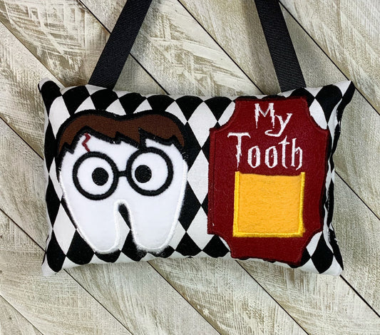 Personalized tooth fairy pillow, wizard tooth pillow, boys tooth fairy pillow, girls tooth pillow, Optional tooth chart!  !