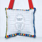 Tooth fairy pillow with tooth chart, stripes, ,