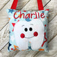 Tooth fairy pillow with optional chart and personalization, choose your fabric!