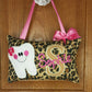 Girls personalized Tooth Fairy Pillow leopard pattern, choose your version, optional tooth chart ,